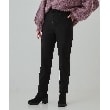 シューラルー(SHOO・LA・RUE)の【洗える/SS-3L】あったか裏起毛 ストレッチ テーパードパンツ ブラック(019)