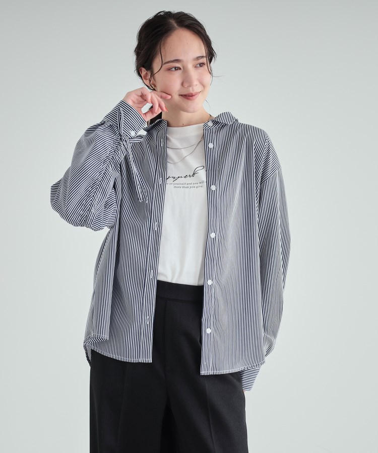 シューラルー(SHOO・LA・RUE)の【S-LL】1枚で主役になる バックシャーリングシャツ15