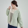 シューラルー(SHOO・LA・RUE)の【S-LL/リバーシブル】首まわりすっきり ボア×キルト ノーカラーブルゾン ミントグリーン(021)