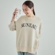 シューラルー(SHOO・LA・RUE)の【洗える/S-LL/ちくちくしにくい】優しい風合いのロゴニット アイボリー(004)