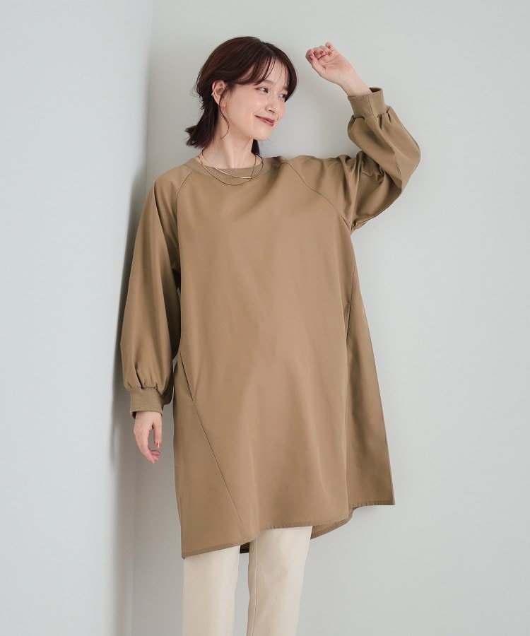 シューラルー(SHOO・LA・RUE)の【洗える】大人の女性が上品に着映える　リブ使いＡライン チュニックワンピース5