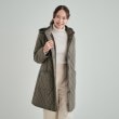 シューラルー(SHOO・LA・RUE)の【フード取り外し可/撥水加工】自然にくびれる あったかダイヤ柄キルトコート8