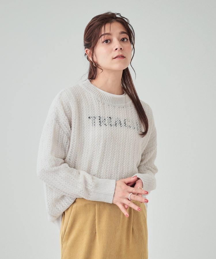 シューラルー(SHOO・LA・RUE)の【S-LL/2点セット】大人の抜け感 モヘヤ調メッシュニット＋ロゴT5