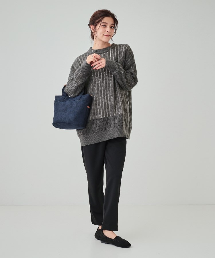シューラルー(SHOO・LA・RUE)の【S-LL/2点セット】大人の抜け感 モヘヤ調メッシュニット＋ロゴT3