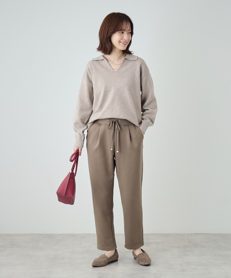シューラルー(SHOO・LA・RUE)の【SHOO WARM】あったか裏起毛 ふわふわもちもち ストレッチ テーパードパンツ7