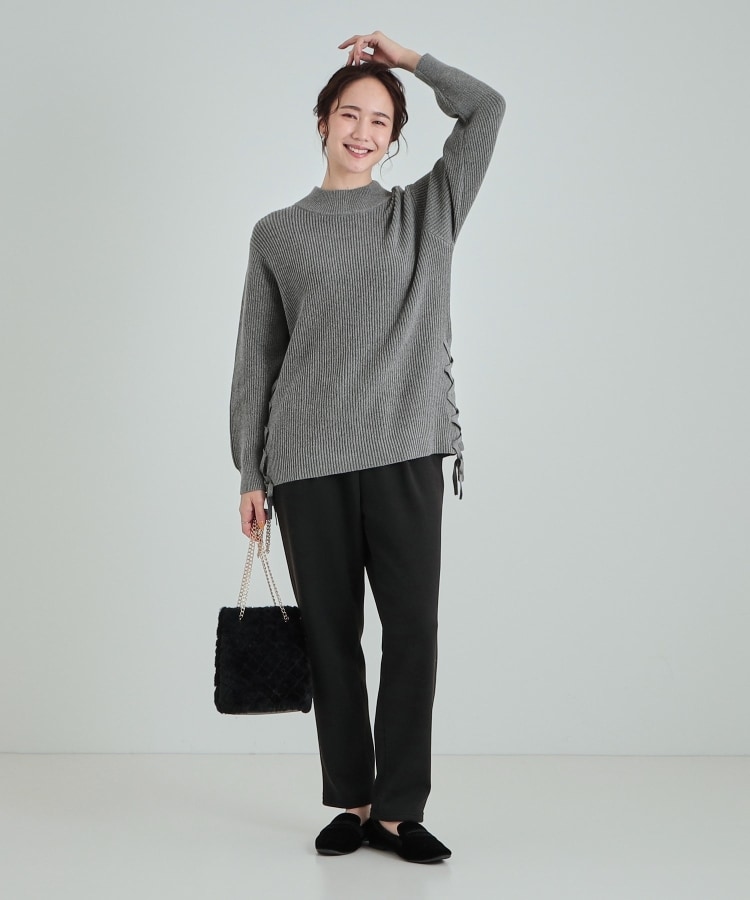 シューラルー(SHOO・LA・RUE)の【SHOO WARM】あったか裏起毛 ふわふわもちもち ストレッチ テーパードパンツ22