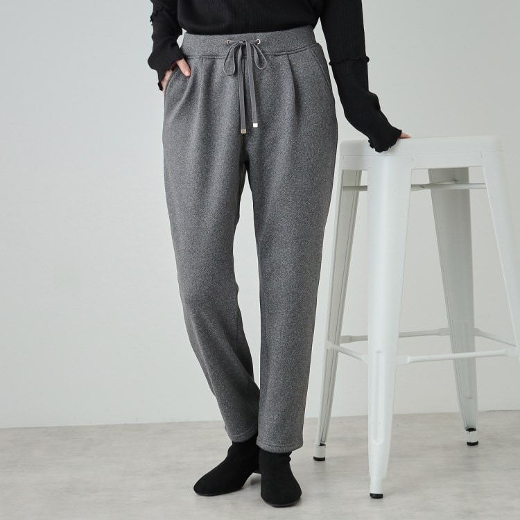 シューラルー(SHOO・LA・RUE)の【SHOO WARM】あったか裏起毛 ふわふわもちもち ストレッチ テーパードパンツ フルレングスパンツ