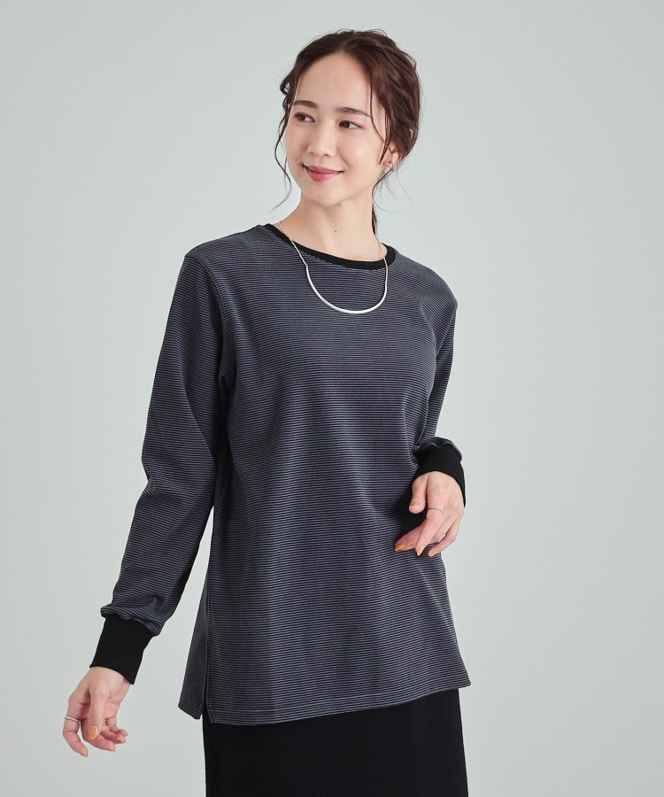 シューラルー(SHOO・LA・RUE)の【洗える】一枚でもインナーでも やわらか起毛長袖トップス9
