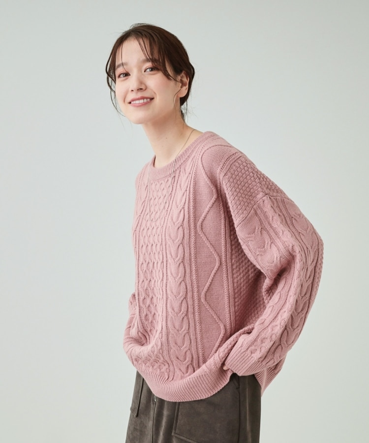 yori✳︎ケーブルニット大人気ピンク