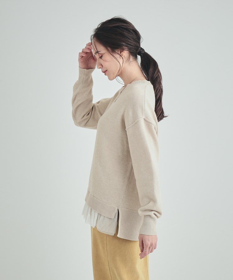 シューラルー(SHOO・LA・RUE)のほんのり甘い 裾チュールニット10