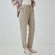 シューラルー(SHOO・LA・RUE)の【S-LL】ウールライクで高見え やわらかイージーテーパードパンツ ベージュ(052)