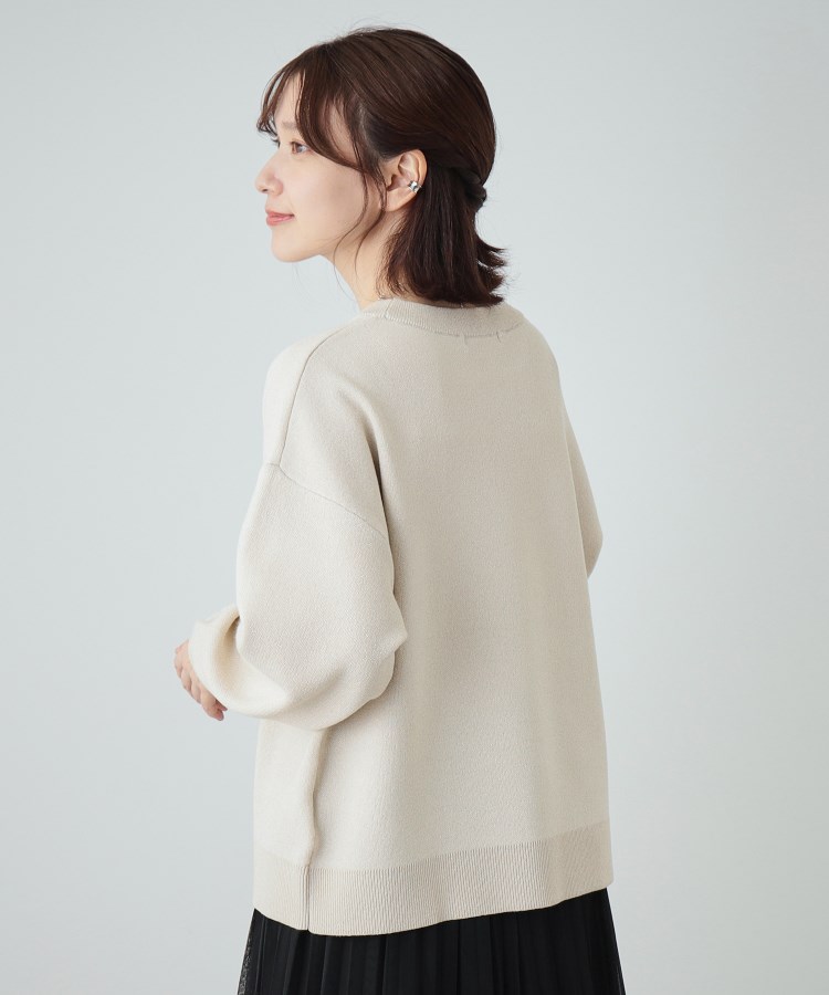 シューラルー(SHOO・LA・RUE)の【洗える/S-LL】シンプルながら華やか ラメ入りスウェットライクニット6