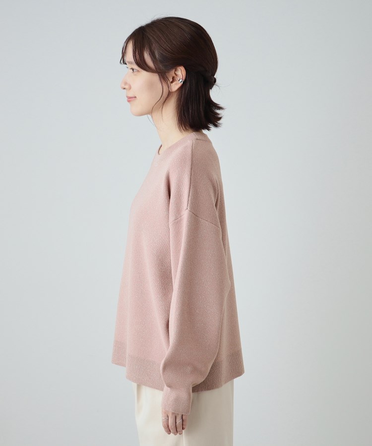 シューラルー(SHOO・LA・RUE)の【洗える/S-LL】シンプルながら華やか ラメ入りスウェットライクニット14