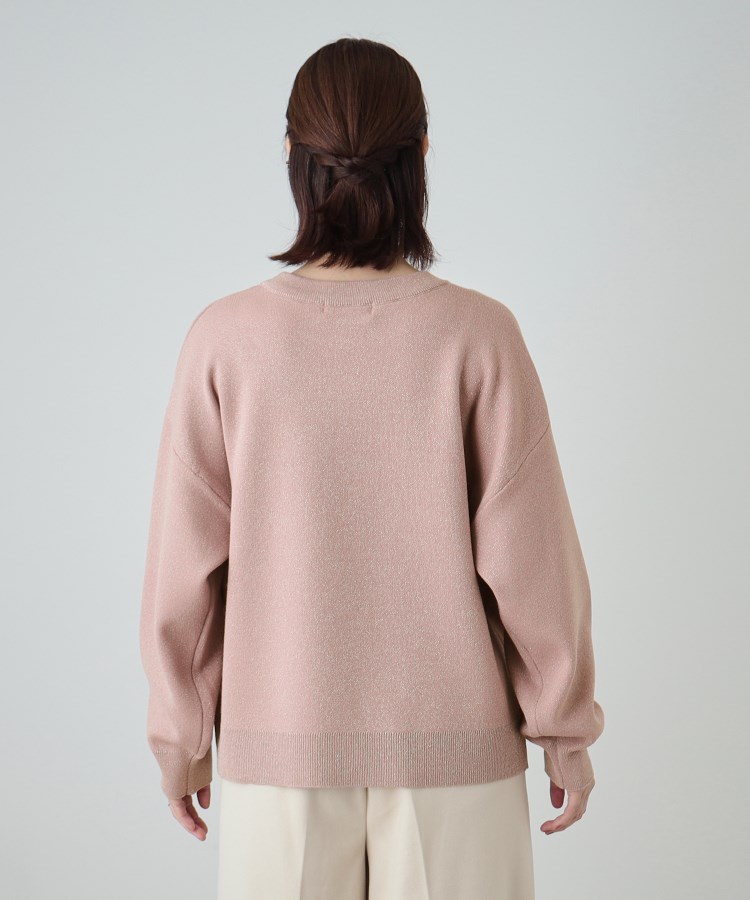 シューラルー(SHOO・LA・RUE)の【洗える/S-LL】シンプルながら華やか ラメ入りスウェットライクニット15