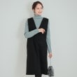シューラルー(SHOO・LA・RUE)の大人上品な ウール調Vネックジャンドレ ブラック(019)