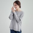 シューラルー(SHOO・LA・RUE)の【S-LL/洗える/静電気軽減】アウトでも決まる もちもち ボートネック風ニット グレー(012)