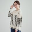 シューラルー(SHOO・LA・RUE)の【S-LL/洗える/静電気軽減】アウトでも決まる もちもち ボートネック風ニット アイボリー(304)