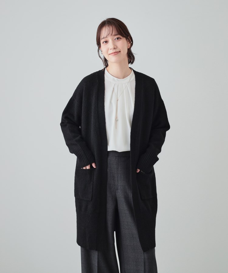 シューラルー(SHOO・LA・RUE)の【S-LL】Iラインですっきり見え ふわふわトッパーカーディガン5