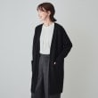 シューラルー(SHOO・LA・RUE)の【S-LL】Iラインですっきり見え ふわふわトッパーカーディガン ブラック(019)