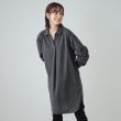 シューラルー(SHOO・LA・RUE)の【洗える/S-LL/体型カバー】大人の上品カジュアル コーデュロイ スキッパーチュニック チャコールグレー(014)
