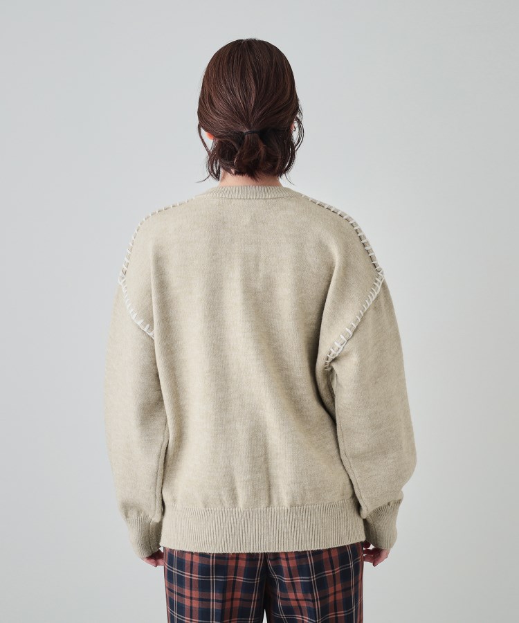 シューラルー(SHOO・LA・RUE)の【S-LL】配色ステッチ ふんわりクルーネックカーディガン19