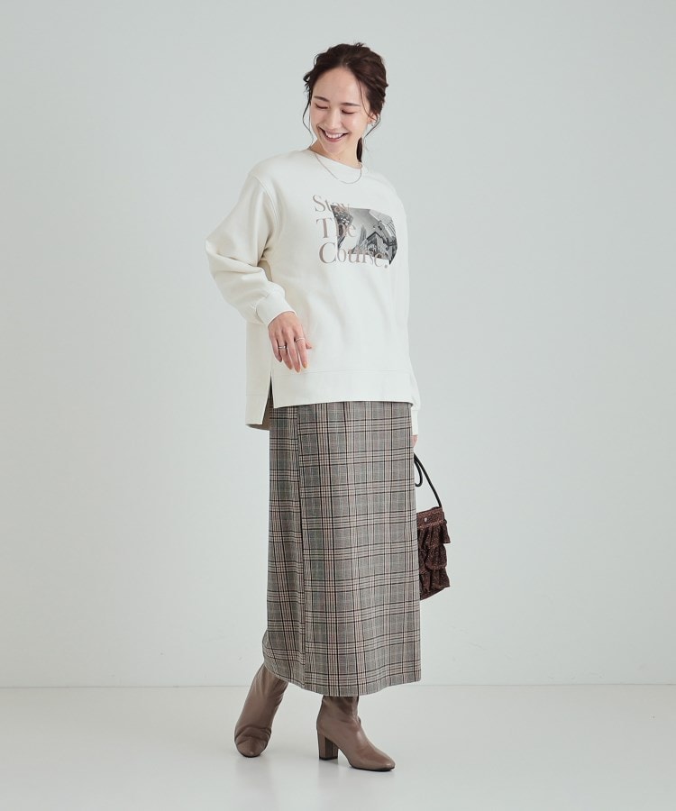 シューラルー(SHOO・LA・RUE)の【洗える/S-LL】ふわふわあったか裏起毛 グラフィックスウェット【SHOO WARM】3