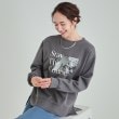 シューラルー(SHOO・LA・RUE)の【洗える/S-LL】ふわふわあったか裏起毛 グラフィックスウェット【SHOO WARM】 チャコールグレー(114)