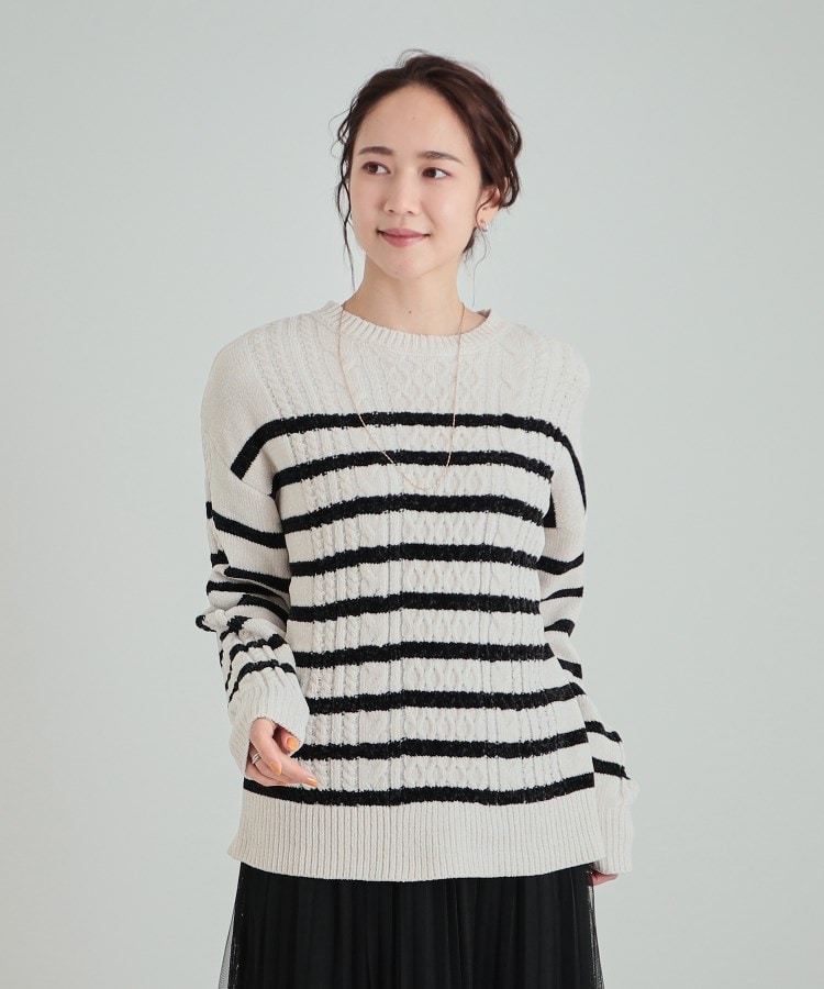 シューラルー(SHOO・LA・RUE)のもっちり柔らか モールケーブルニット9