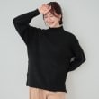 シューラルー(SHOO・LA・RUE)の【S-LL/洗える】編地いろいろ ケーブルニット ブラック(019)