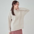 シューラルー(SHOO・LA・RUE)の【S-LL/洗える】編地いろいろ ケーブルニット グレージュ(050)