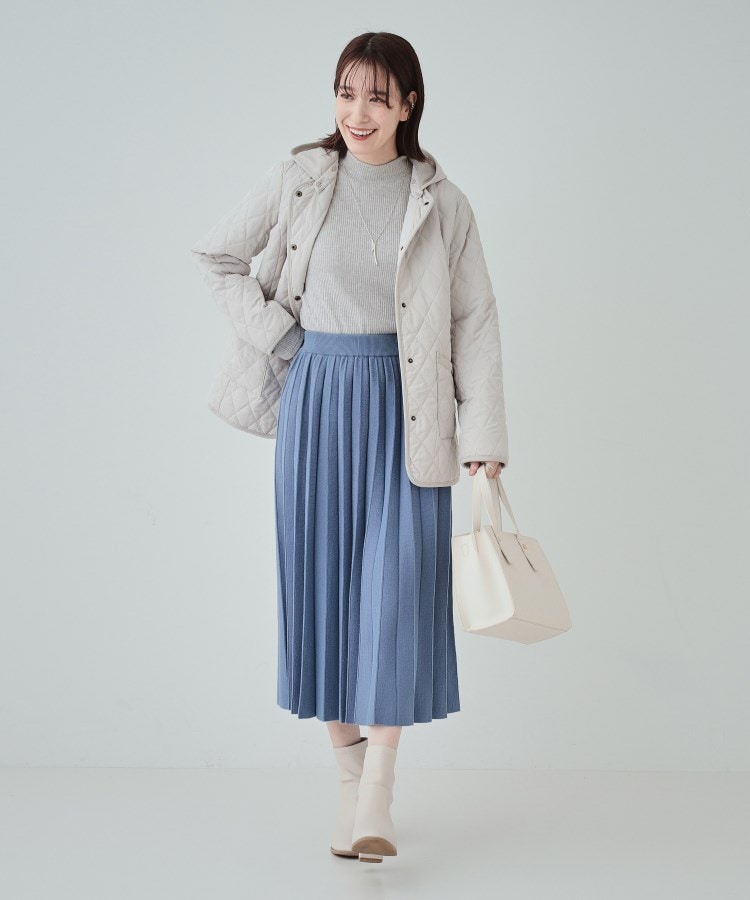 シューラルー(SHOO・LA・RUE)の【洗える/S-LL】プチハイネック ラメ入りリブ インナートップス7