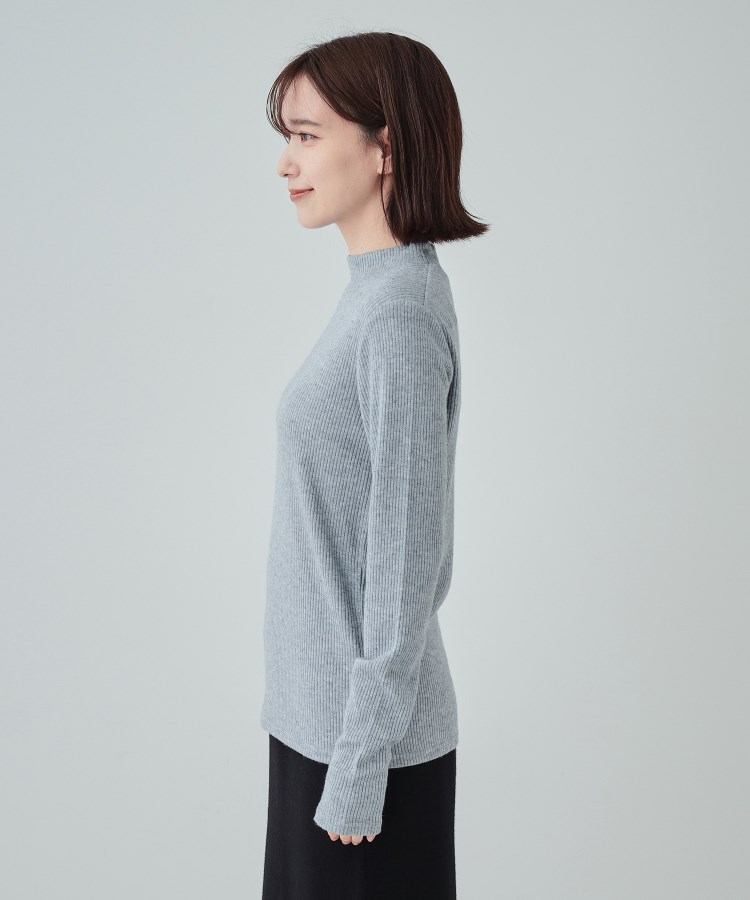 シューラルー(SHOO・LA・RUE)の【洗える/S-LL】プチハイネック ラメ入りリブ インナートップス18