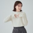 シューラルー(SHOO・LA・RUE)の【洗える/S-LL】プチハイネック ラメ入りリブ インナートップス オフホワイト(003)