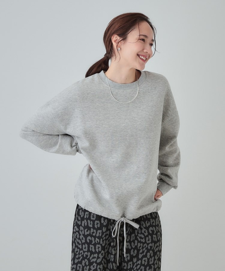 シューラルー(SHOO・LA・RUE)の【S-LL】あったか裏毛 裾ドロストスウェット1