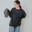 シューラルー(SHOO・LA・RUE)の【S-LL】あったか裏毛 裾ドロストスウェット チャコールグレー(014)
