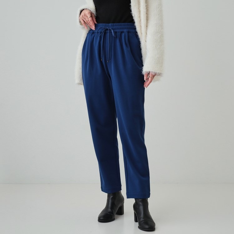 シューラルー(SHOO・LA・RUE)の【洗える/SS-3L/あったか】スマートに見える 裏起毛イージーパンツ フルレングスパンツ