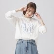 シューラルー(SHOO・LA・RUE)のプリントロングスリーブTシャツ ホワイト(001)