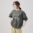 シューラルー(SHOO・LA・RUE)のプリントロングスリーブTシャツ グレー(112)