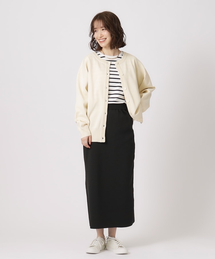 シューラルー(SHOO・LA・RUE)の【高レビュー/前後2WAY/気温対策に】軽くて柔らかい スポンディッシュ カーディガン62