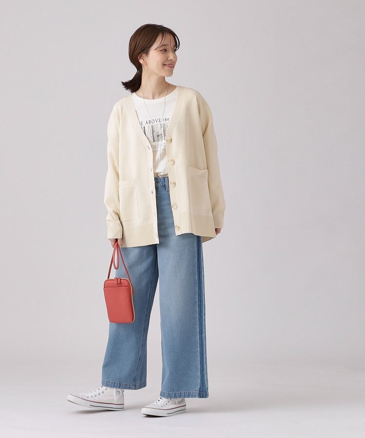 シューラルー(SHOO・LA・RUE)の軽くて柔らかい スポンディッシュ Vネックカーディガン13