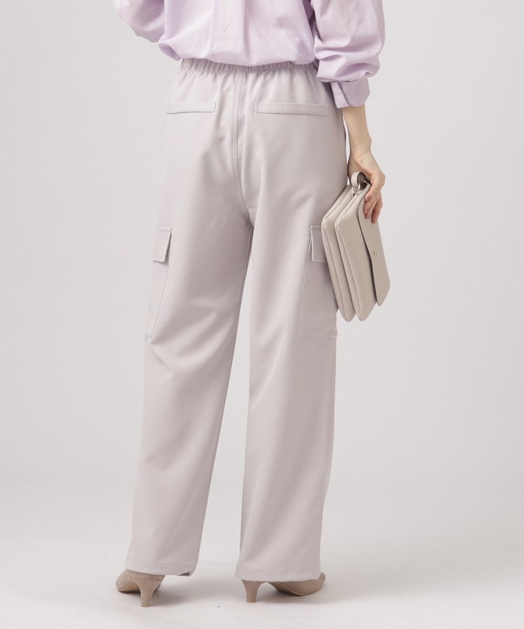 洗える】裾が絞れる とろみストレッチ カーゴパンツ(フル 洗える】裾が絞れる とろみストレッチ カーゴパンツ(フル