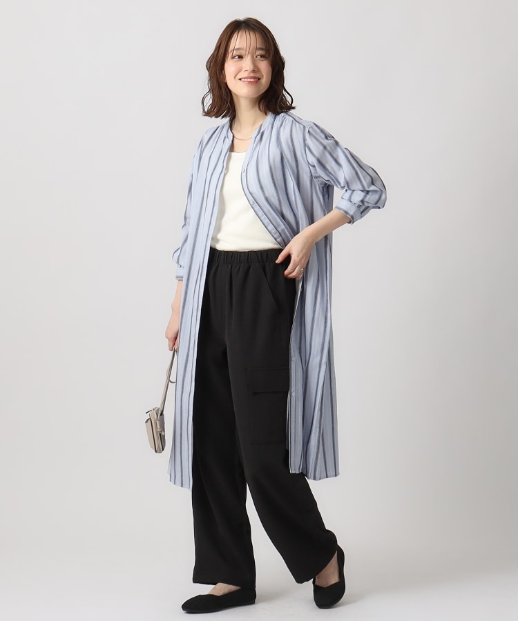 洗える】裾が絞れる とろみストレッチ カーゴパンツ(フル 洗える】裾が絞れる とろみストレッチ カーゴパンツ(フル