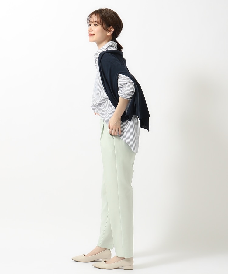 シューラルー(SHOO・LA・RUE)の【UVカット/抗菌防臭/吸水速乾】ゆる さら ふわり フレンチリネンブレンド 前あきシャツ43