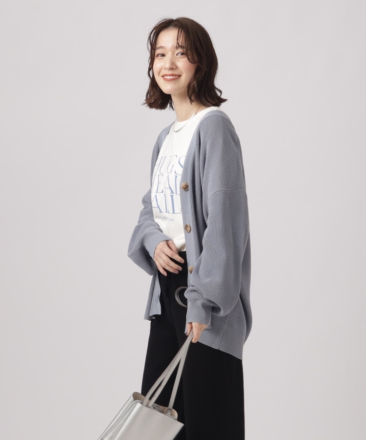 洗える/体型カバー】 程よくゆったり さっと羽織れる Vネック 洗える/体型カバー】 程よくゆったり さっと羽織れる Vネック