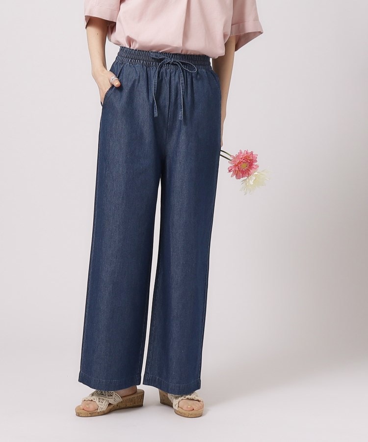 シューラルー(SHOO・LA・RUE)の【洗える】大人の柔らかデニムワイドパンツ7