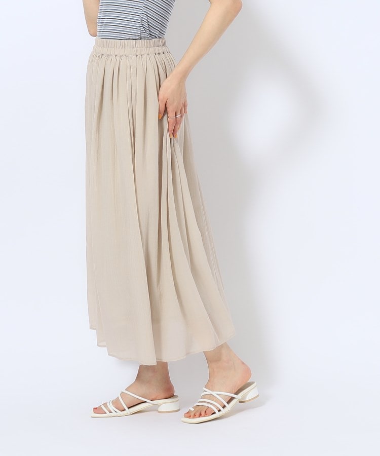 シューラルー(SHOO・LA・RUE)の【歩くたび揺れる】上品な透け感カラーボイルスカート6