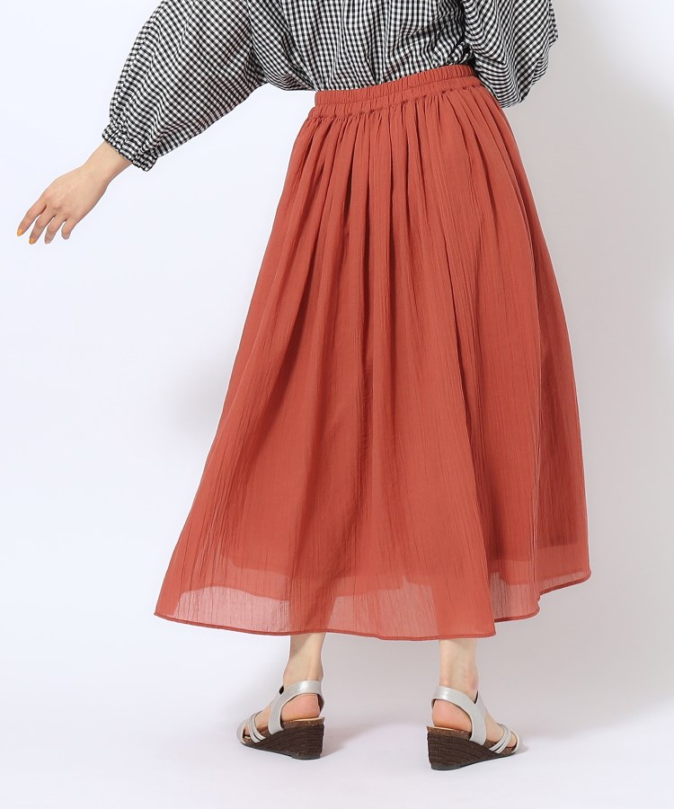 シューラルー(SHOO・LA・RUE)の【歩くたび揺れる】上品な透け感カラーボイルスカート10