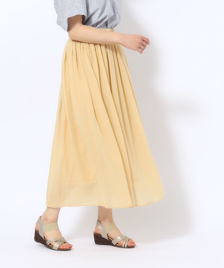 シューラルー(SHOO・LA・RUE)の【歩くたび揺れる】上品な透け感カラーボイルスカート18