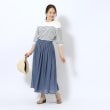 シューラルー(SHOO・LA・RUE)の【歩くたび揺れる】上品な透け感カラーボイルスカート11