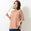 シューラルー(SHOO・LA・RUE)の【洗える】大人が一枚で着こなしやすい さらっとコットン五分袖Tシャツ レッド(062)